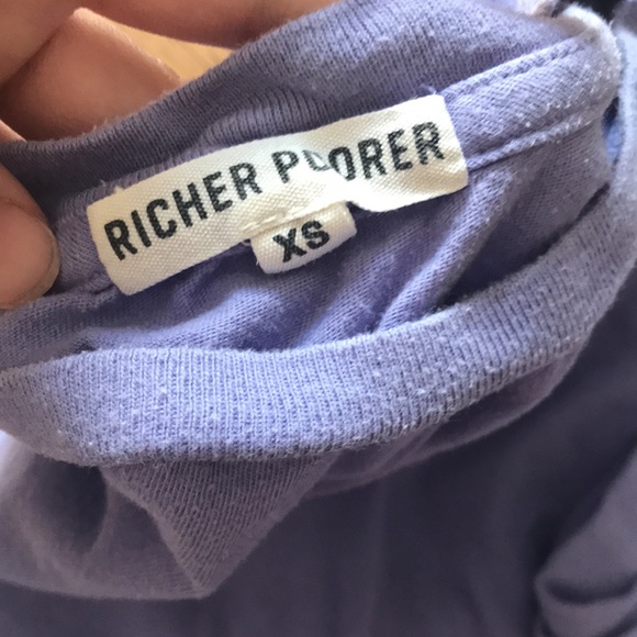 🇺🇸 RICHER POORER | 100% Cotton Long Sleeve Box Cut T-Shirt Purple XS - Picture 3 of 8
